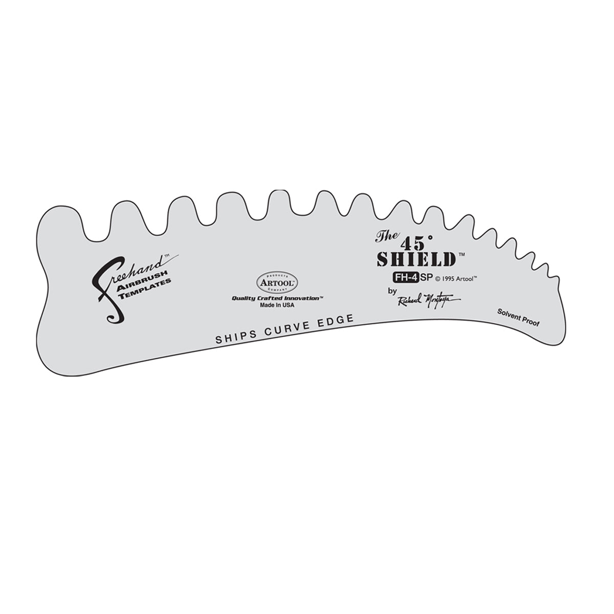 FH.4 - 45 Degree Shield Freehand Airbrush Template