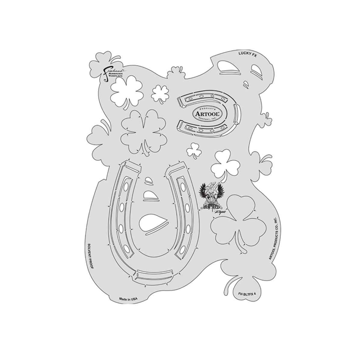 FH.BLTFX4 - Blasted Lucky FX Freehand Airbrush Template