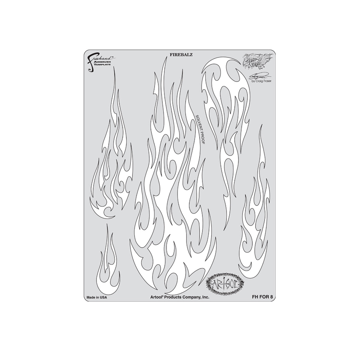 FH.FOR8 - Fire Ballz Flame O-Rama 2 Airbrush Template