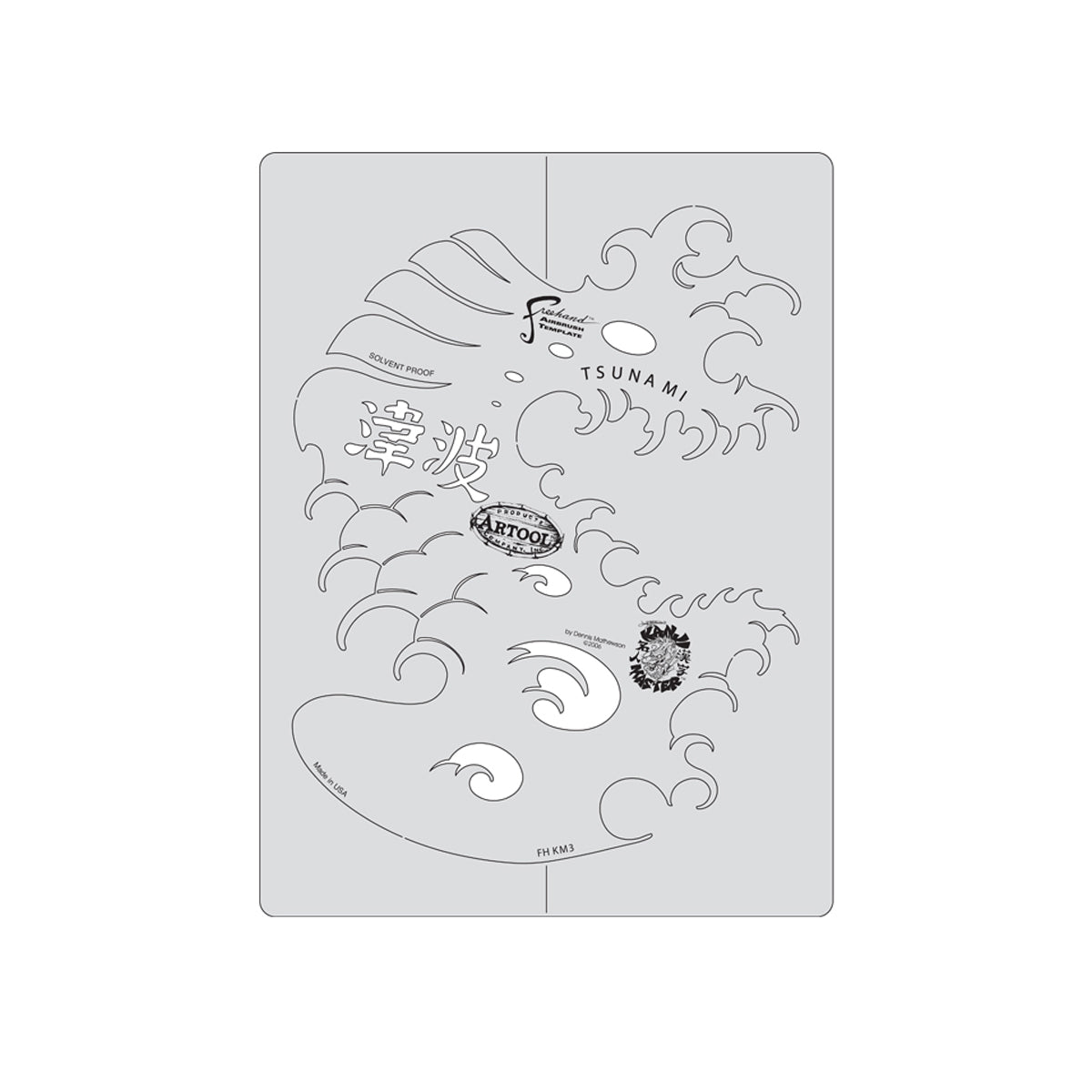 FH.KM3 - Tsunami Kanji Master Airbrush Template
