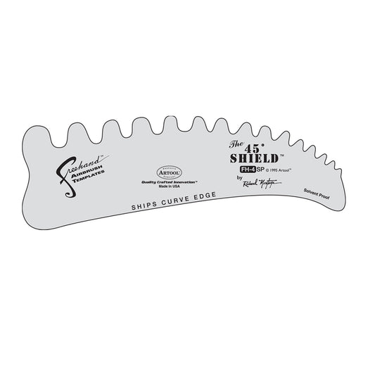 FH.4 - 45 Degree Shield Freehand Airbrush Template